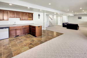 Kitchen in basement.