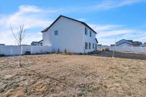 Fenced backyard