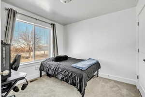 View of carpeted bedroom