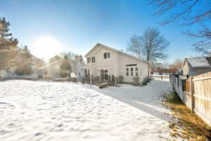 View of snow covered house