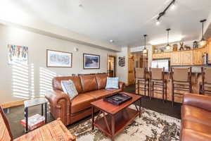 View of carpeted living room