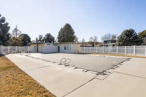 Exterior space with a patio area