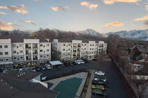 Exterior space with a mountain view