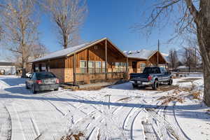 View of front of home featuring a porch