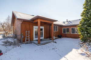 View of snow covered house