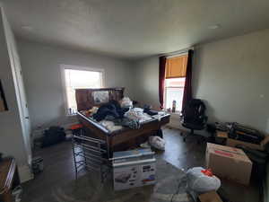 Bedroom with wood-type flooring