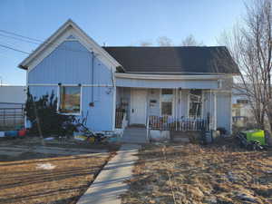 View of front facade with covered porch