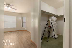 Interior space with light wood-type flooring