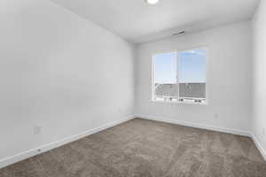 Unfurnished room featuring carpet floors