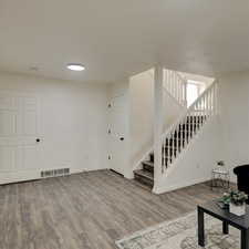 Interior space featuring hardwood / wood-style floors