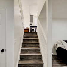 Stairs with wood-type flooring