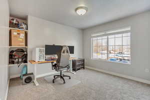 Bedroom View of carpeted (home office)