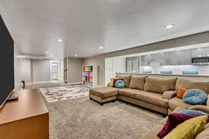 View of carpeted living room