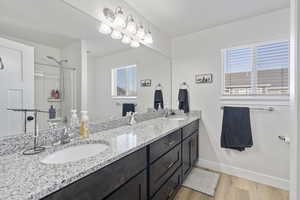 Upstairs Bath with double sinks