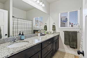 Master Bathroom with double sinks