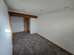 View of carpeted spare room