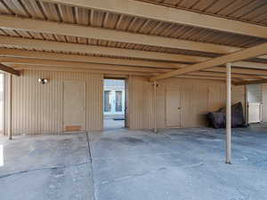 Interior space with wooden walls