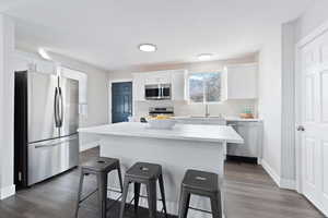 Beautifully updated kitchen with large island