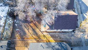 Mature trees provide shade to backyard