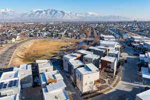 Drone / aerial view with a mountain view