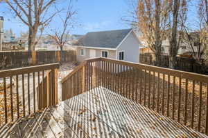 View of wooden deck