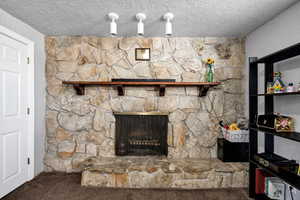 Details of fireplace in downstairs bedroom.