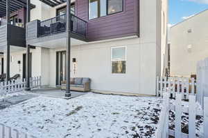 View of snow covered house