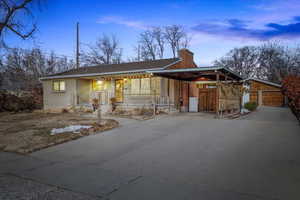 View of front of home with covered porch