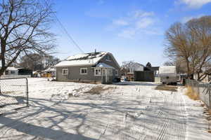 View of snow covered house