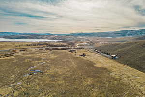 Bird's eye view featuring a mountain view