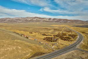 Bird's eye view featuring a mountain view and a rural view