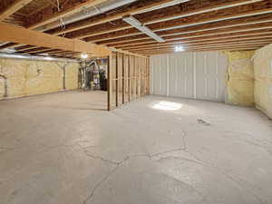 Basement with gas water heater