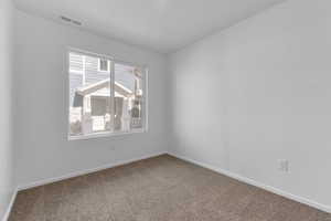 View of carpeted spare room