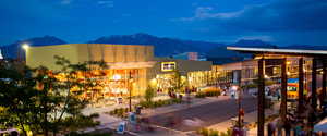 View of building exterior featuring a mountain view