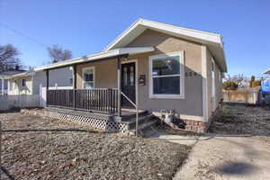 View of front of house featuring a porch