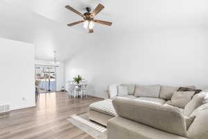 Living room with new LVP flooring