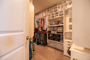 View of walk in closet