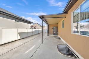 View of patio and RV parking