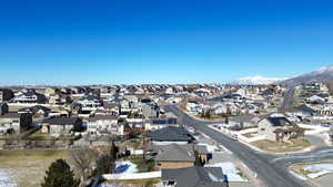 Bird's eye view featuring a mountain view