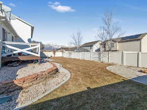 View of yard with a mountain view