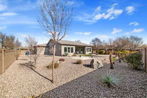 Back of property featuring a patio