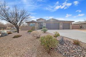 Ranch-style home with a garage