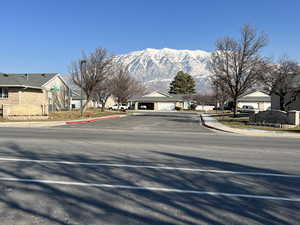 View of street with a mountain view