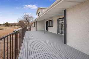 View of wooden terrace