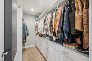 Walk in Closet, Owners with built ins (safe included) View of spacious closet