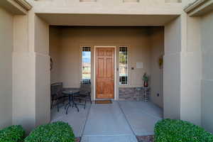 View of doorway to property