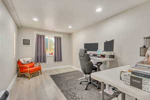 Home office/bedroom with LVP