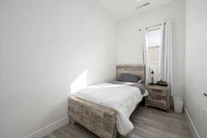 Bedroom featuring light hardwood / wood-style floors