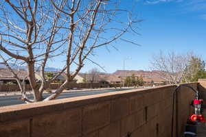 View of yard featuring a mountain view