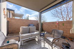 View of patio / terrace with an outdoor living space